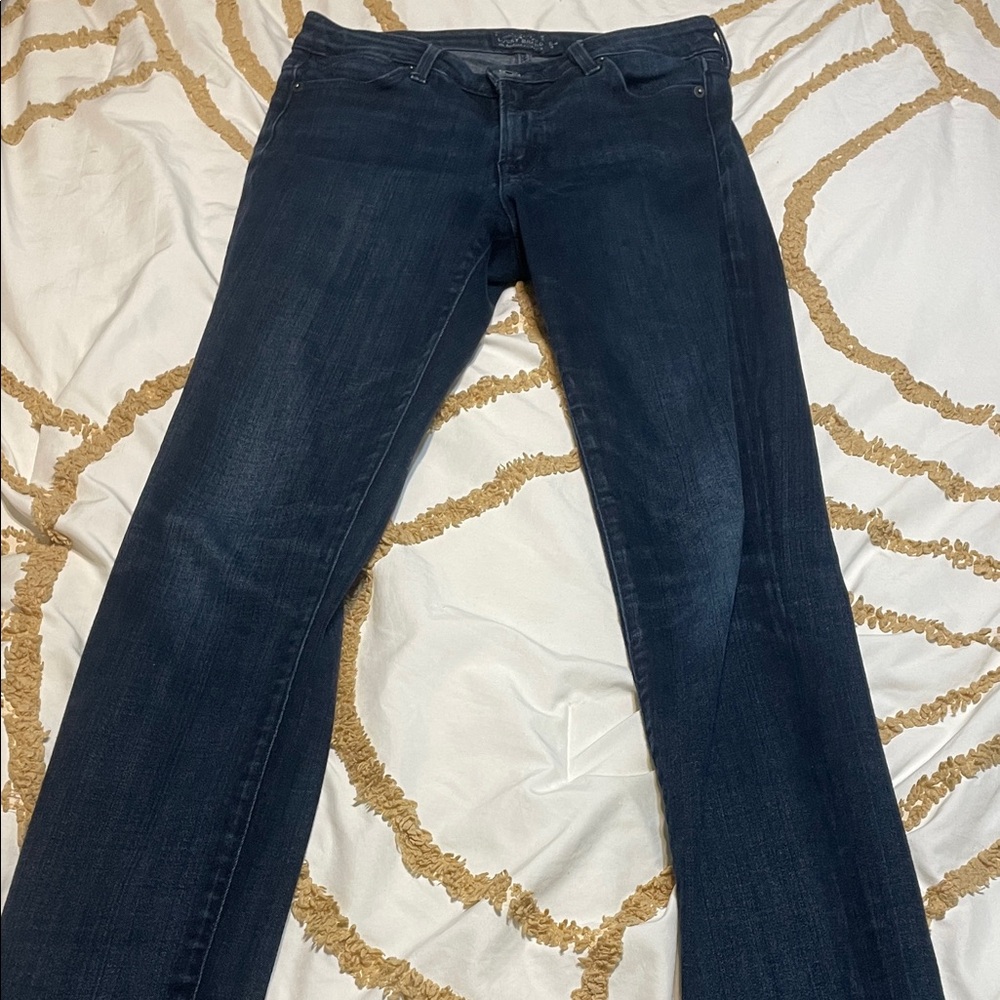 Hayden Skinny Lucky Brand Dark Blue Women's Straight-Leg Jeans